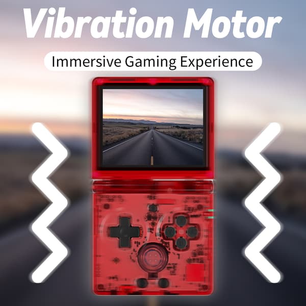 ANBERNIC NEW RG35XXSP Flip Handheld Game Console 3,5 Inch IPS Clamshell Video Gaming Console 64 Bit Black 64G(5K Games)
