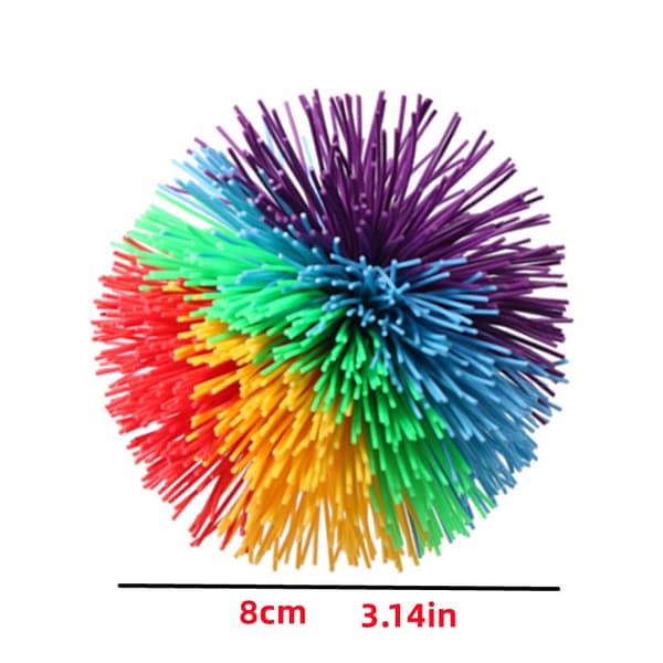 Rainbow Stringy Balls Fidget Legetøj til børn - sjove udendørs festgaver og spil 1Pcs 10cm