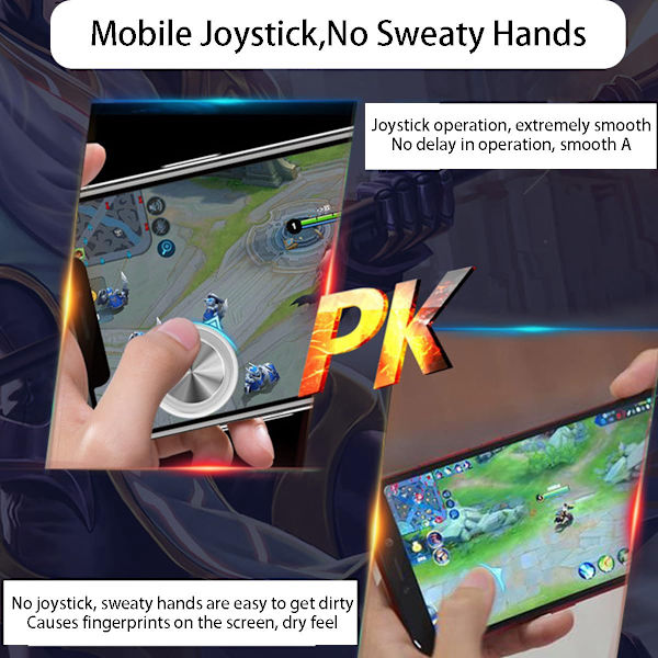 Smartphone-kontroll Joystick Spelkontroll Pekskärm Joypad för iPad iPhone Android Surfplatta Smidig Spelkontroll Red Bundle 2PCS