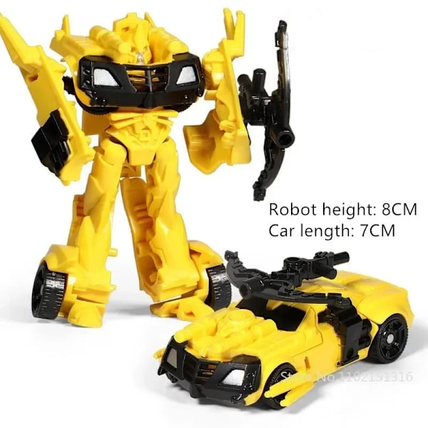2-i-1 Mini Transformation Robot billegetøj til børn - Action Figur gave & deformeret model Model 14
