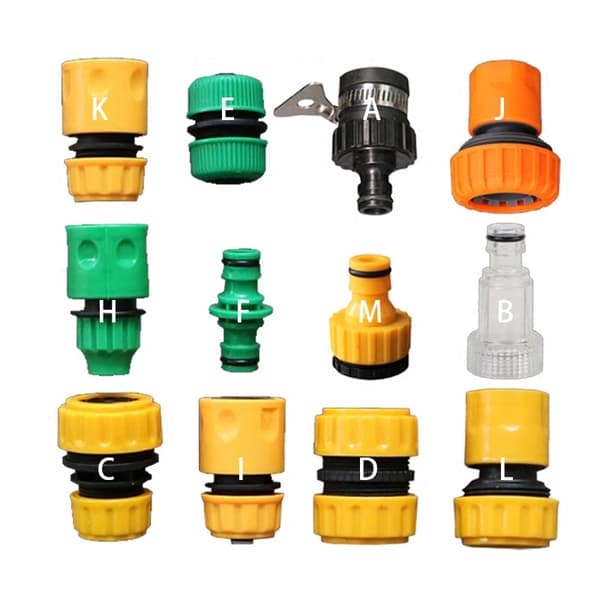 Havetilbehør Udendørs 3/4 Haveslangeadapter til bil Lynkobling Reparationsslangeforbindelse Haneforbindelse Rørfittings 1/2 Single 3I4 Hose(L)