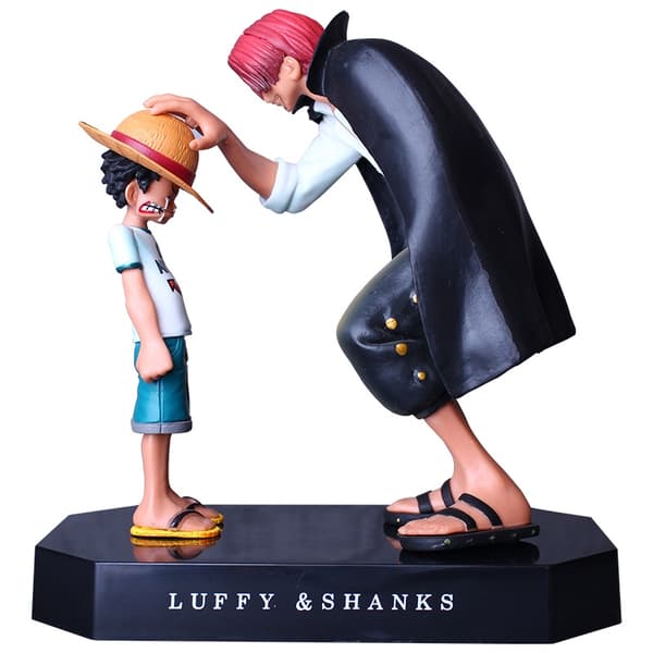 17 cm One Piece Luffy & Shanks actionfigur - Monkey D. Luffy samlerobjekt dukkelegetøj without box model 33