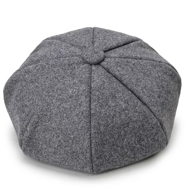Unisex uld baret hat - moderigtig vindtæt bomuldshætte til efterår og vinter udendørsbrug GRAY