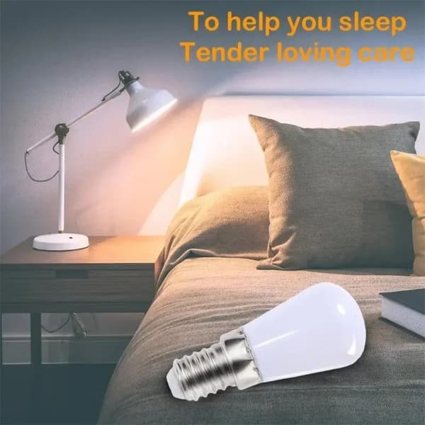 10/2 STK E14 E12 220V LED pærer Køleskabslampe Mini Natlampe Køleskab Display Lamper LED Spotlight Home Decor E14- WarmLight 4PCS