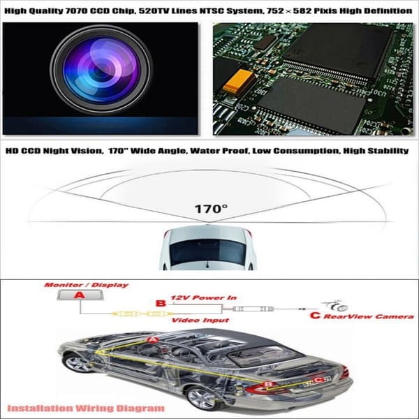 För Suzuki Kizashi 2010-2014 Bil backkamera backkamera backparkering AUTO HD CCD CAM tillbehörssats