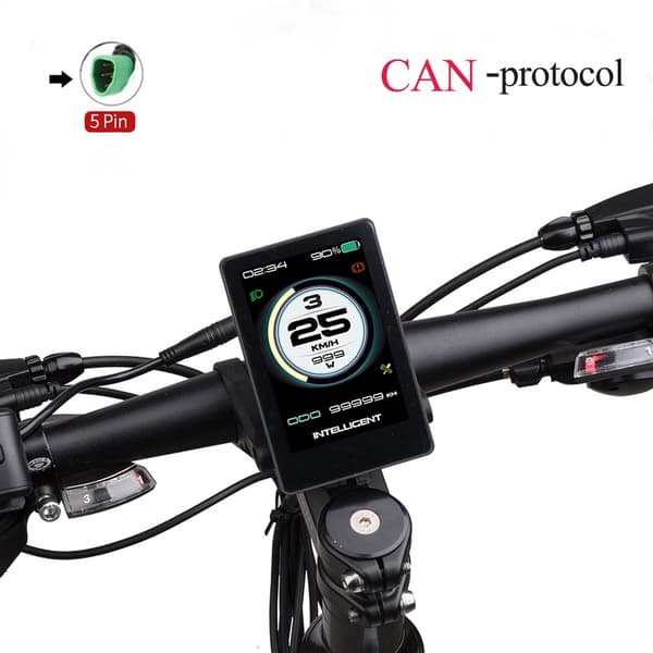 BAFANG CAN-Protocol Elcykel Display 860C 600C 530S DPC18 P860C Bluetooth Mittmotor Kit CAN T1 TOUCH
