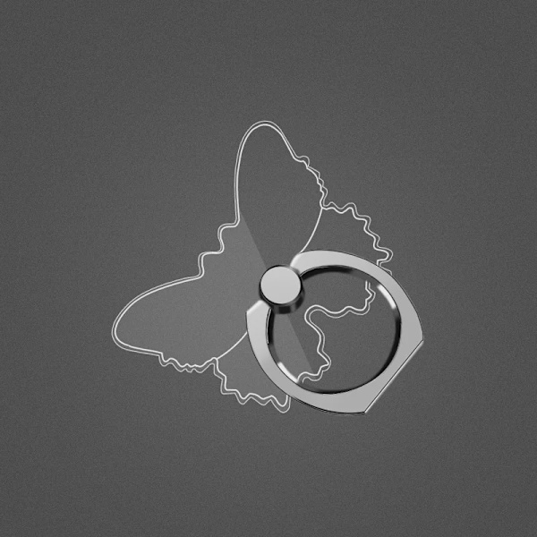 Universal Magnetisk Fingerring Telefonholder Stativ til iPhone 13 Max 8 Transparent Rabbit