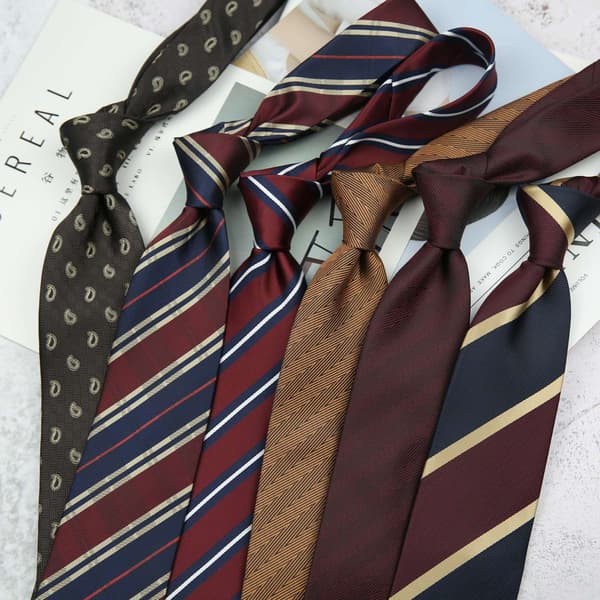 Slips Gravatas Mode Grossist Vävd 8 cm Randig Slips Bröllopstillbehör Blå Man Dot Fit Grupp Fest Kontor Halsslipsar 16