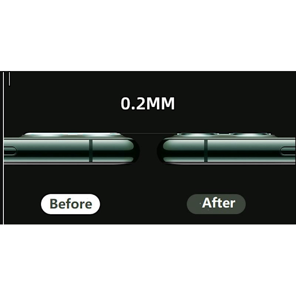 2 pcs iPhone 11, 11 Pro, Pro Max Camera Tempered Glass Screen Protector Till iPhone 11 Pro, Pro Max