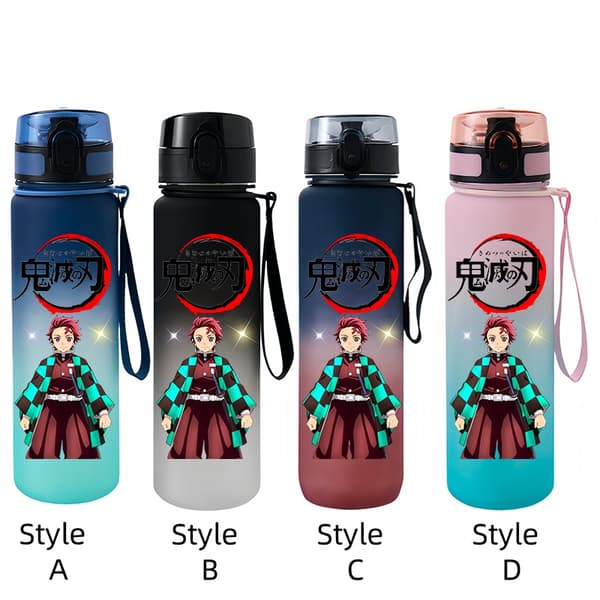 Demon Slayer Tanjirou Nezuko 650 ml vattenflaska - Bärbar tecknad kopp för barn utomhusbruk gm2 Style D