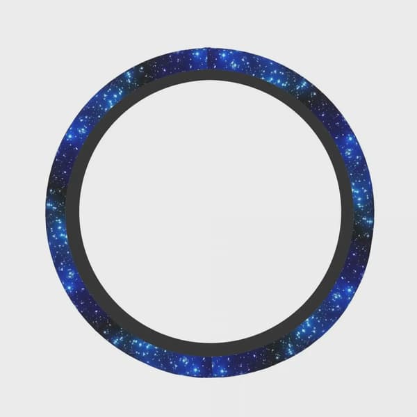NYTT rattskydd för bilen utan innerring, andningsbart och halkfritt rattskydd för tjejer med blå stjärnhimmel Blue Starry sky 1PC
