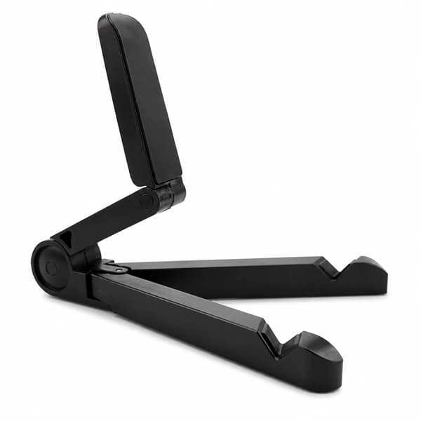 Universal foldbar tabletholder, bærbar plastholder til iPad Air Pro og mobiltelefoner black