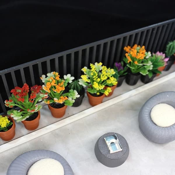 1/12 Dockhus Miniatyr Scen Dekoration Grön Växtkruka Mini Växt Fe Post Kruka Docktillbehör Leksaker E 5PCS