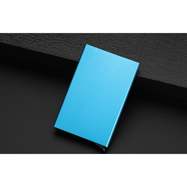 Card holder with RFID Safe Protection Aluminum compartment Smart Wallets Grey