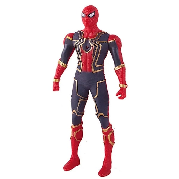 17 cm Marvel Spiderman-modell Anime Actionfigurer Spider-man Captainironman Lysande barnleksaker Dekorationsdockor Presenter Thanos