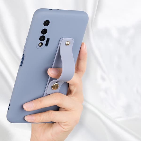 Universal håndledsrem med fingergreb til telefonholder til iPhone Xiaomi mobiltelefoner WHITE