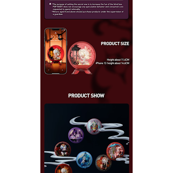 POP MART SKULLPANDA The Mirage Series Figurer Mystery Box 1 STK/9 STK POP MART Blind Box Action Figur Sødt legetøj