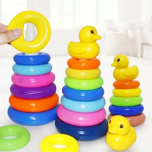 Montessori Rolling Ball Tower Leksak för spädbarn 1-3 år - Stacking Track Educational Game ST649