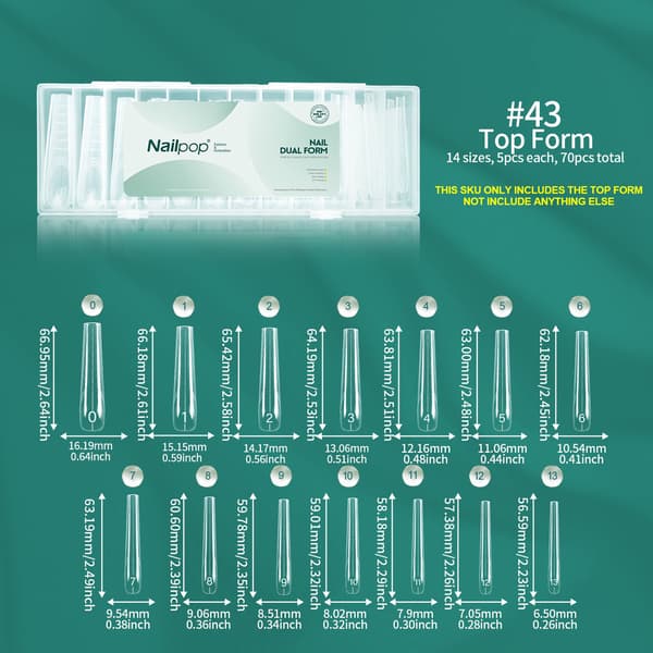 Nailpop Dual Forms Extension Nagellack Gel Sandwich System Kit 70/140 st SWT-006-70