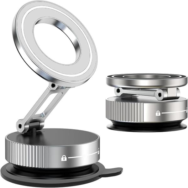 Magnetisk sugkopp Magsafe telefonhållare 360° justerbar vikbar bilhållare White