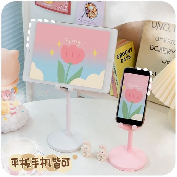 Pink justerbar kanintelefonholder til iPhone 13 14 Samsung Smartphone Pink