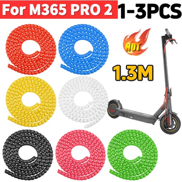 1,3 m kabelskydd för elscooter M365 PRO 2 bromsledningsspiralrör 1PCS Blue