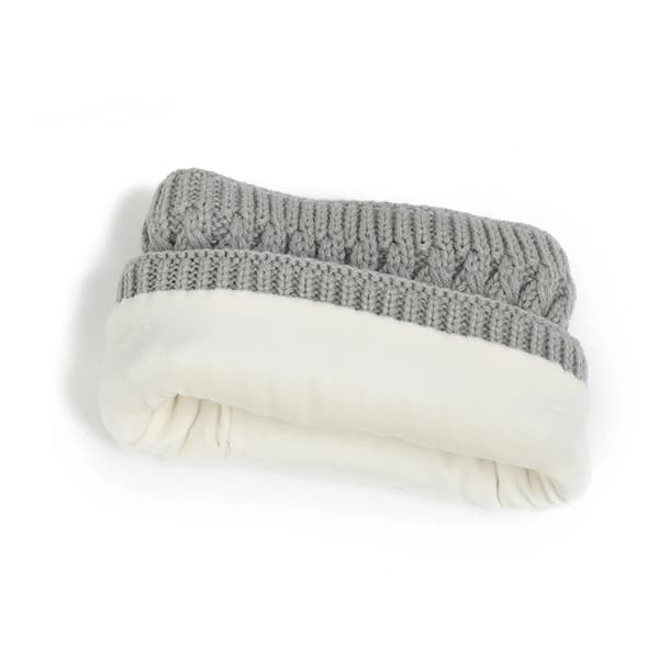 Barn Vintermössa Scarf Handskar Set - Varm stickad mössa, halsduk och handskar för pojkar och flickor 1007-light pink