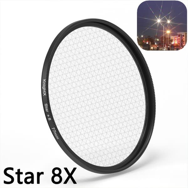 4 6 8 Linje Stjerneobjektivfilter Kameraobjektivfilter 58 mm filter til Canon Nikon Sony DSLR Star 4X Caliber 67mm