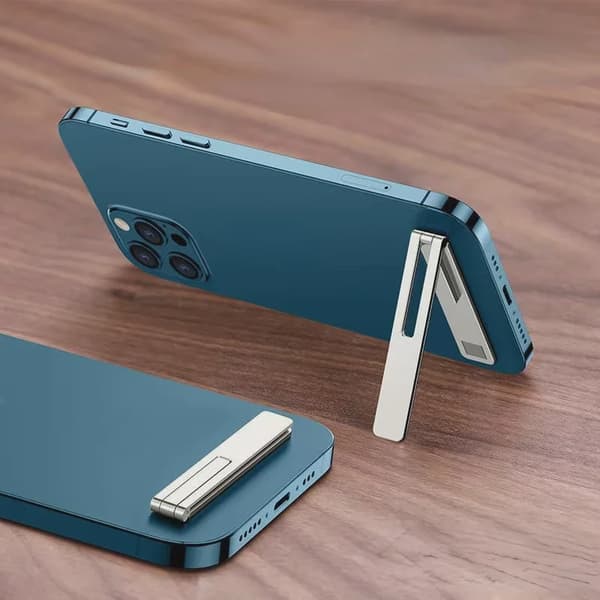 Universal foldbar telefonholder i metallegering, ultratyndt minimalistisk design Silver 1 PCS