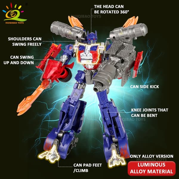 Transforming Robot Car Legetøj - 2-i-1 Mecha Warrior Action Figur til børn - Legering og plastikmodel With Box