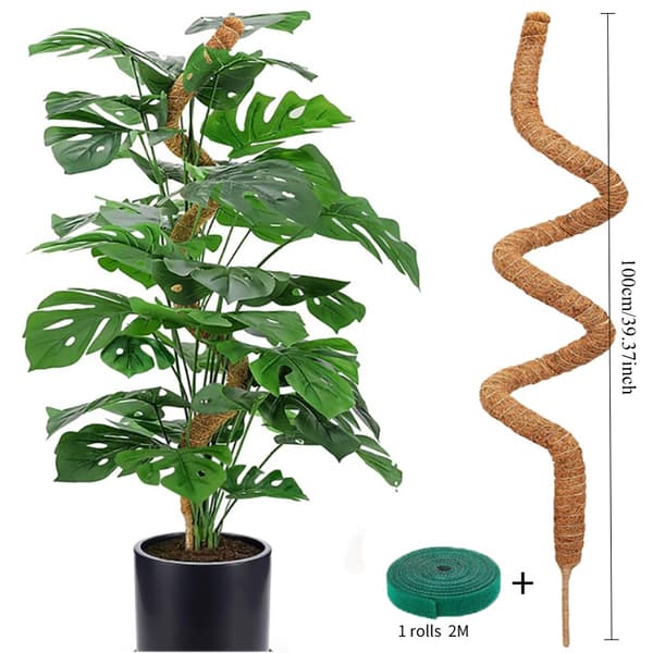 Bøjelig mosstang, klatrestøtte til planter, støttepæle til monstera-palmer, tilbehør til potteplanter til haven 1pcs Extendable 30cm