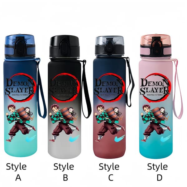 Demon Slayer Tanjirou Nezuko 650 ml vattenflaska - Bärbar tecknad kopp för barn utomhusbruk gm4 Style B
