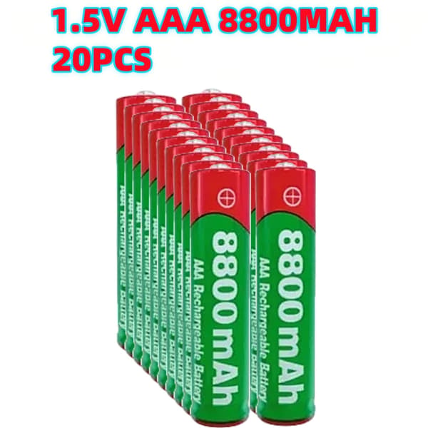 NYTT 8800mAh uppladdningsbart batteri AAA alkalinitetsbatteri 1,5 V AAA-batteri för klockor Möss Datorer Leksaker Så vidare 8800mAH AAA 40PCS
