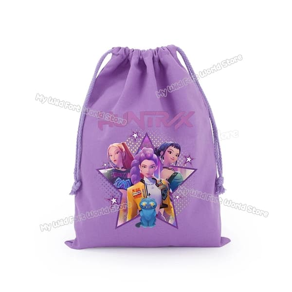 KPop Demon Hunter Drawstring Bag - Barnfest godispåse för roliga evenemang LMNT126