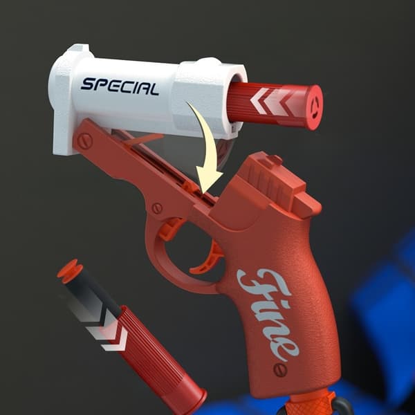 Mini S686 Foam Bullet Blaster Legetøjspistol til udendørs leg - Soft Bullet Launcher til børn S686 Long Grey