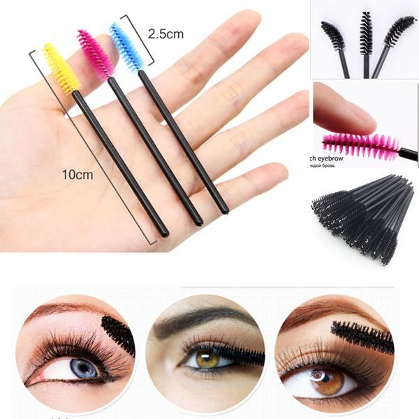 50 eyelash brushes Eyelash brush Disposable Spiral brush Black Black Black Head