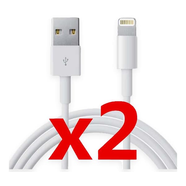 2 pack 1 Meter - Lightning laddare för iPhone X/8/7/6S/6/5S/SE