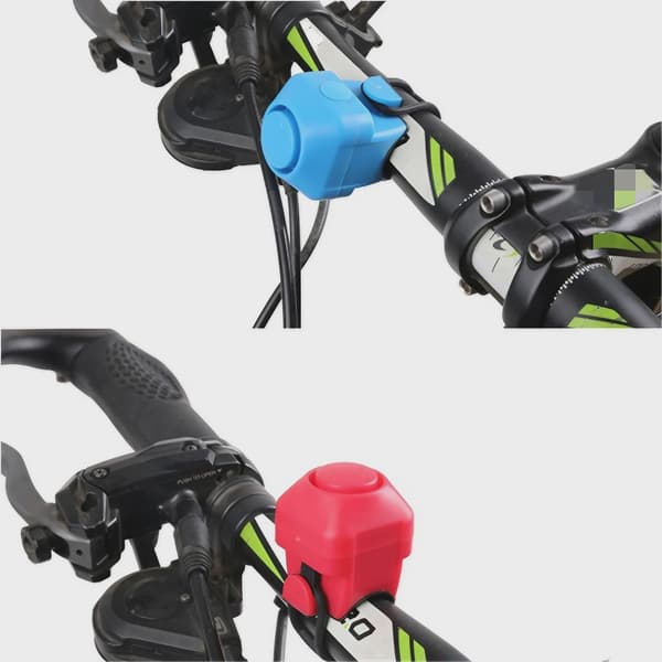USB-uppladdningsbar 130dB vattentät mini-elcykelklocka för cykelstyre Red