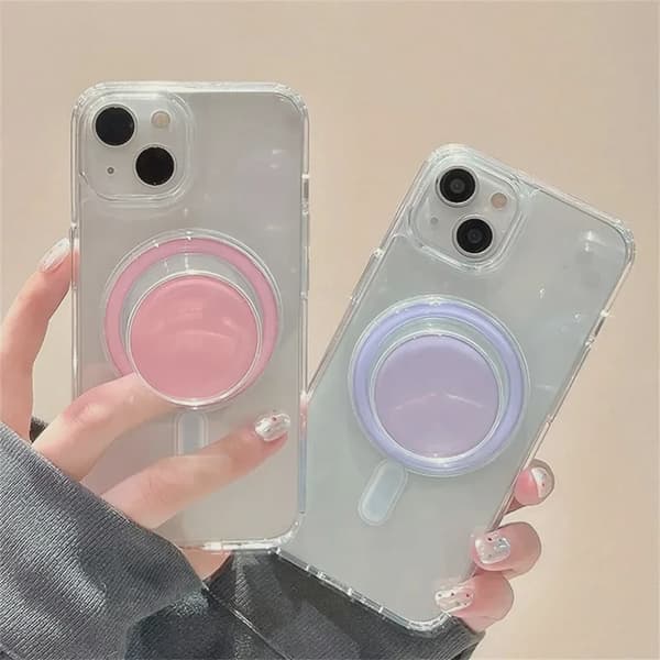 Magnetisk vikbar telefonhållare med stativ för iPhone 16 15 Samsung Xiaomi expanderande ring 4