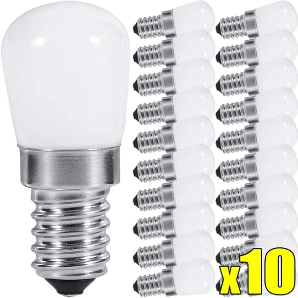 10/2 STK E14 E12 220V LED pærer Køleskabslampe Mini Natlampe Køleskab Display Lamper LED Spotlight Home Decor E14- White Light 4PCS