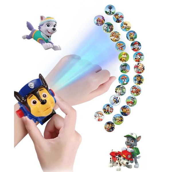 Paw Patrol klocka med projector funktion- 24st Bildspel