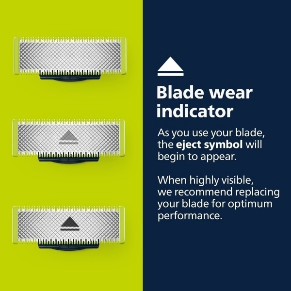2-pack rakblad kompatibel med Philips Oneblade Replacement 2 Pcs