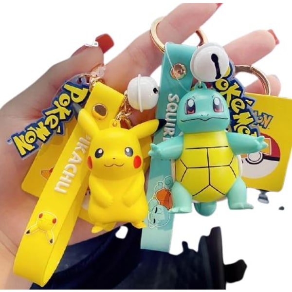 Pokémon Pikachu Bulbasaur Squirtle Charmander Nyckelring Figurer Model 3 Charmander 
