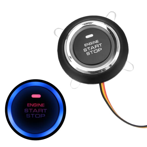 Bilstyling 12V Entry Ignition Startströmbrytare Universal Auto Replacement Auto Car Motor Start Stop Tryckknapp Nyckelfri black