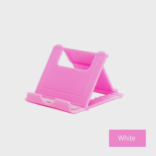 Smartphone Holder Bordstativ Universal Foldbar Beslag til iPad iPhone Samsung Xiaomi Huawei White