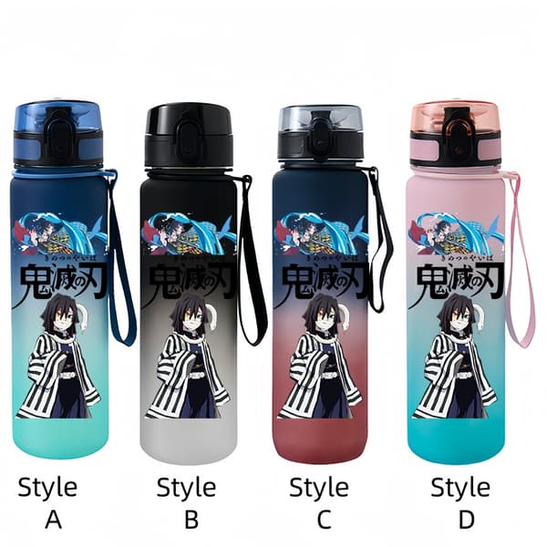 Demon Slayer Tanjirou Nezuko 650 ml vattenflaska - Bärbar tecknad kopp för barn utomhusbruk gm6 Style D