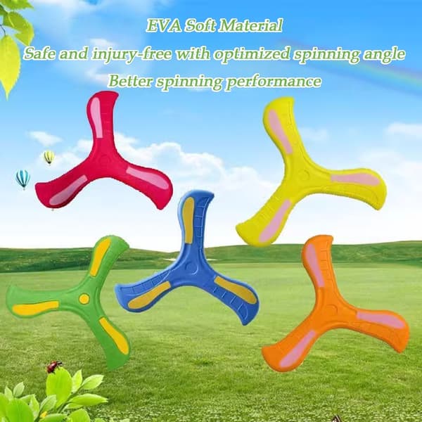 Förälder-barn utomhus interaktiv Shamrock Boomerang leksak för semesternöje och stresslindring Blue 1 PCS red 1 PCS