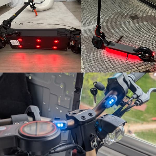 RGB LED-skootterin strobovalot langattomat pyörän vilkkuvalot sijainnin varoitustarvikkeet 1PC