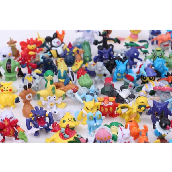 144x søde og farverige Pokemon-figurer (STOR PAKKE)
