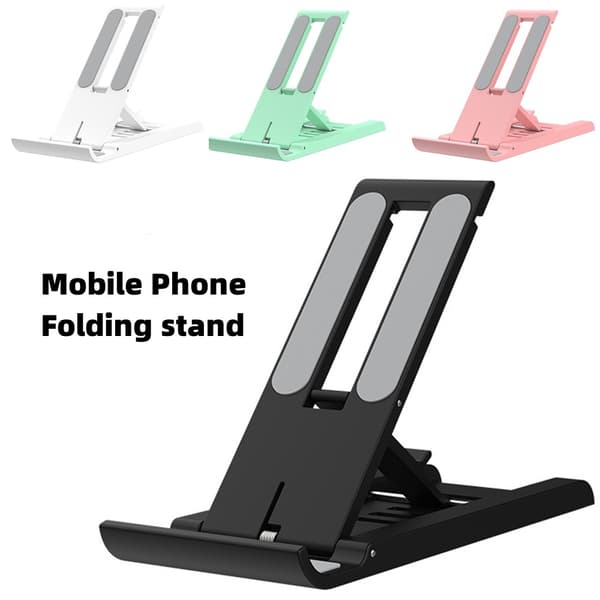 Bærbar, foldbar telefonholder til iPad, iPhone, Samsung, S23, skrivebordsbeslag WHITE